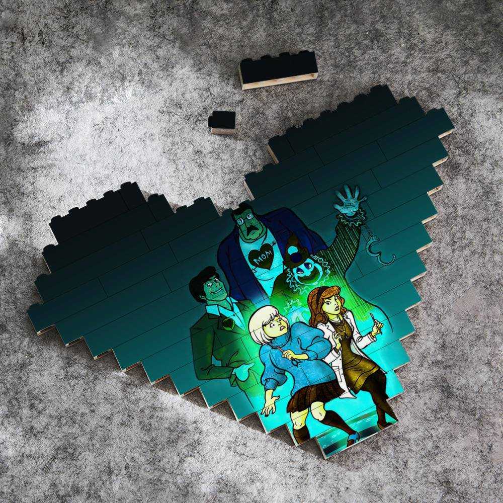 Morbid Podcast Merch Heart Shape Building Blocks Gift for Fans A True Crime Podcast Building Blocks