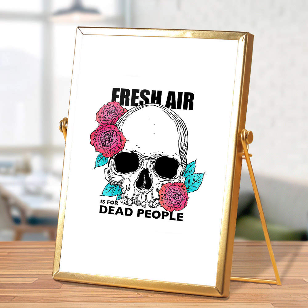Morbid Podcast Plaque Classic Celebrity Plaque Fresh Air is for Dead People by Morbid Podcast Plaque with Golden Frame