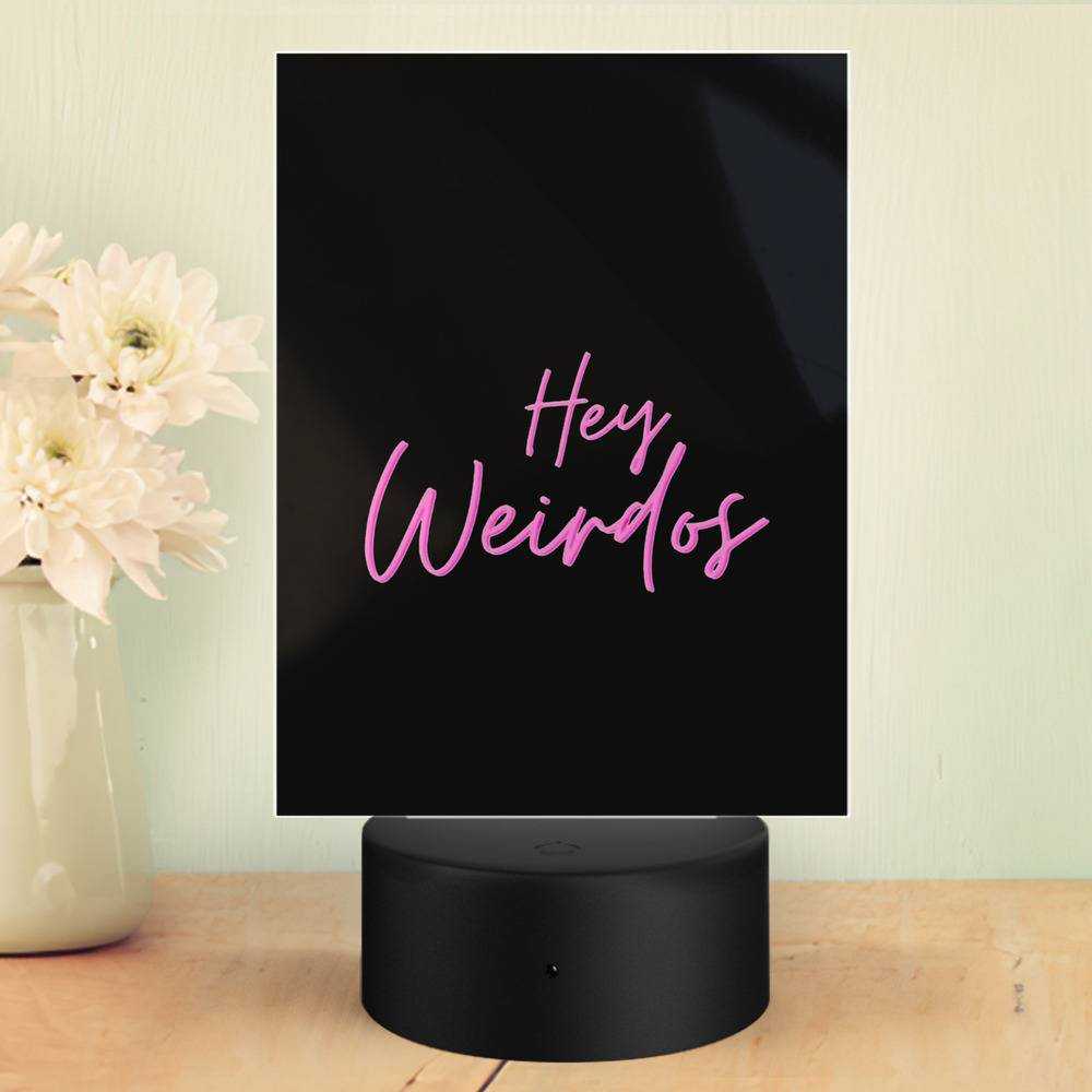 Morbid Podcast Lamp Classic Celebrity Night Light Hey Weirdos by Morbid Podcast Lamp with Plastic Base