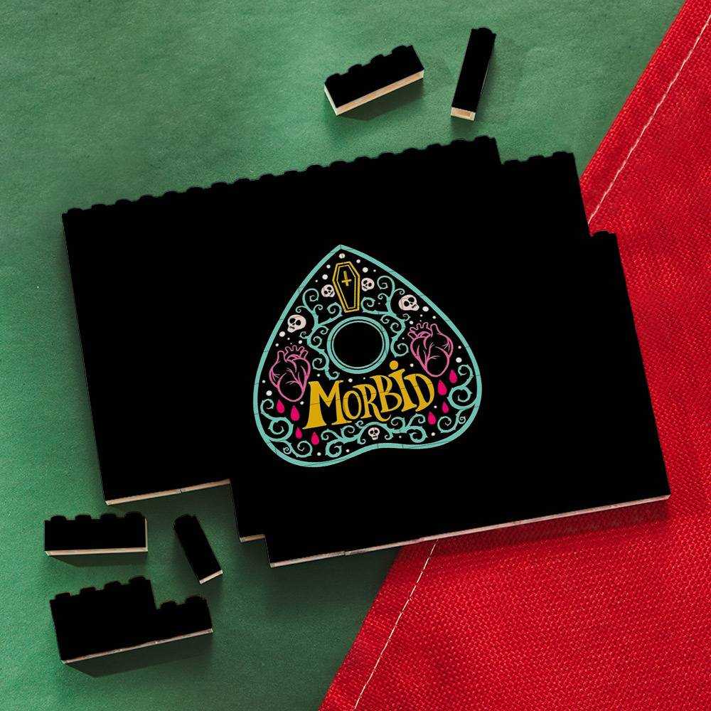 Morbid Podcast Merch Building Blocks Gift for Fans Ouija Planchette Building Blocks