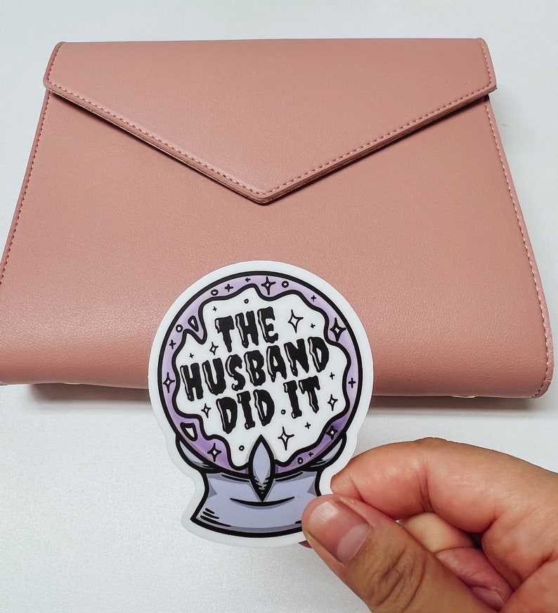 The Husband Did It Moebid Podcast Laptop Sticker, Morbid Podcast Sticker