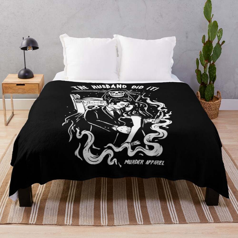 The Husband Did It Blanket, True Crime Photo Blanket