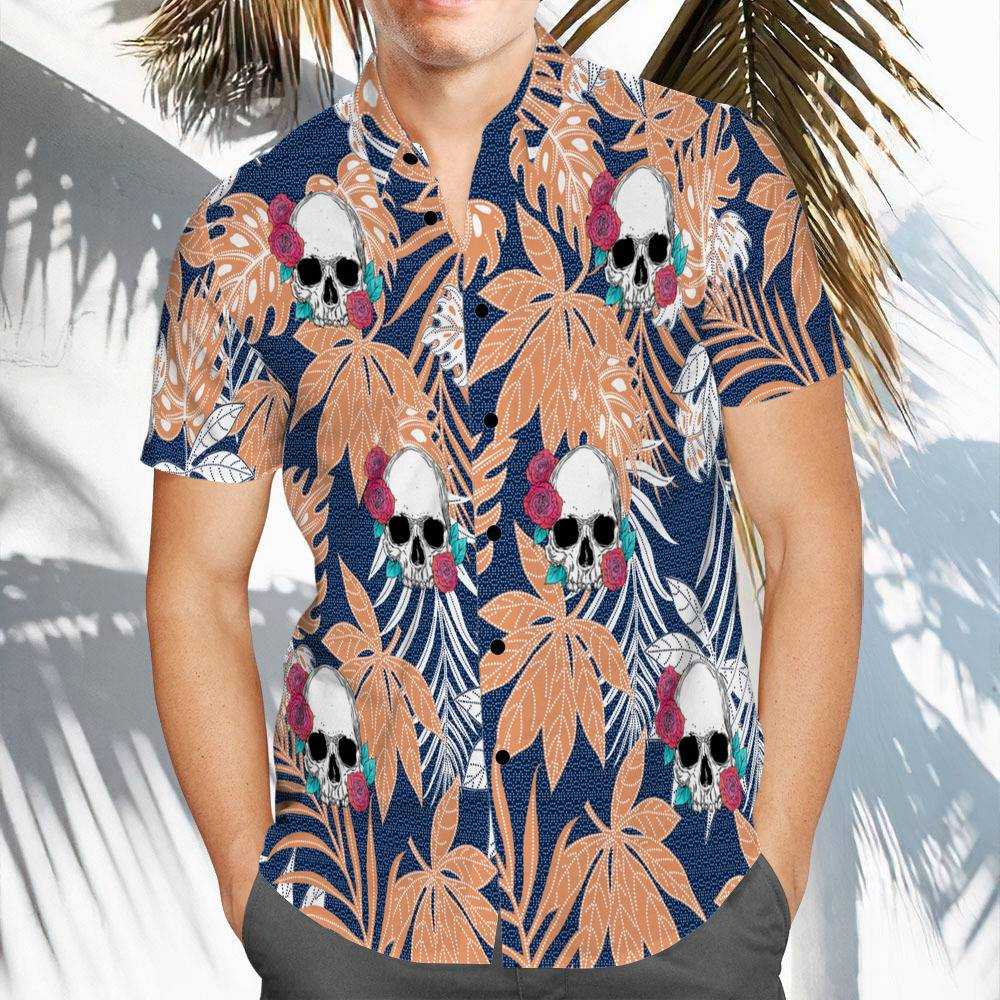 Morbid Podcast Hawaiian Shirt Custom Photo Hawaiian Shirt Blue Leaves Hawaiian Shirt