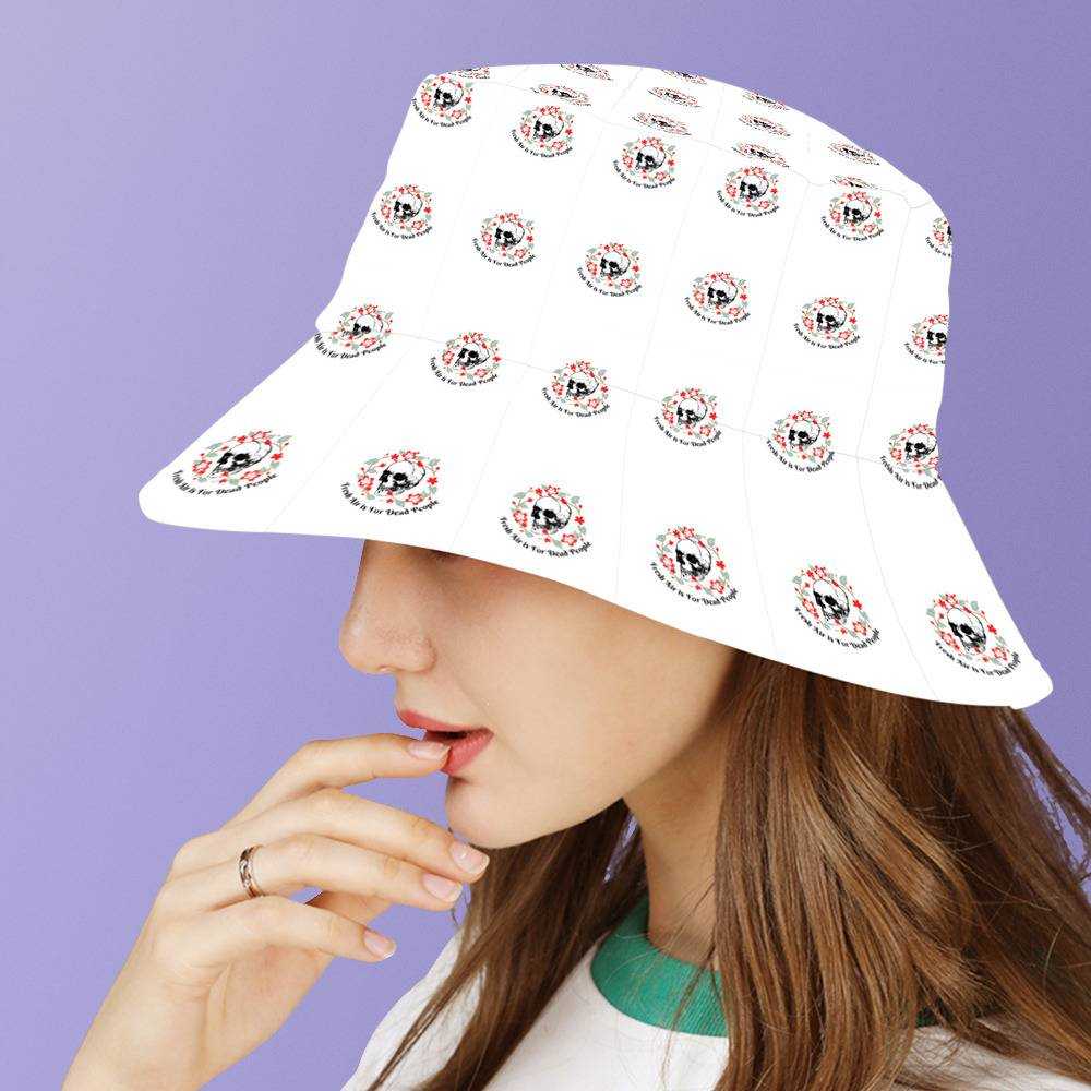 Morbid Podcast Fisherman Hat Unisex Fashion Bucket Hat Gifts For Morbid Podcast Fans Fresh Air is for Dead People Circle