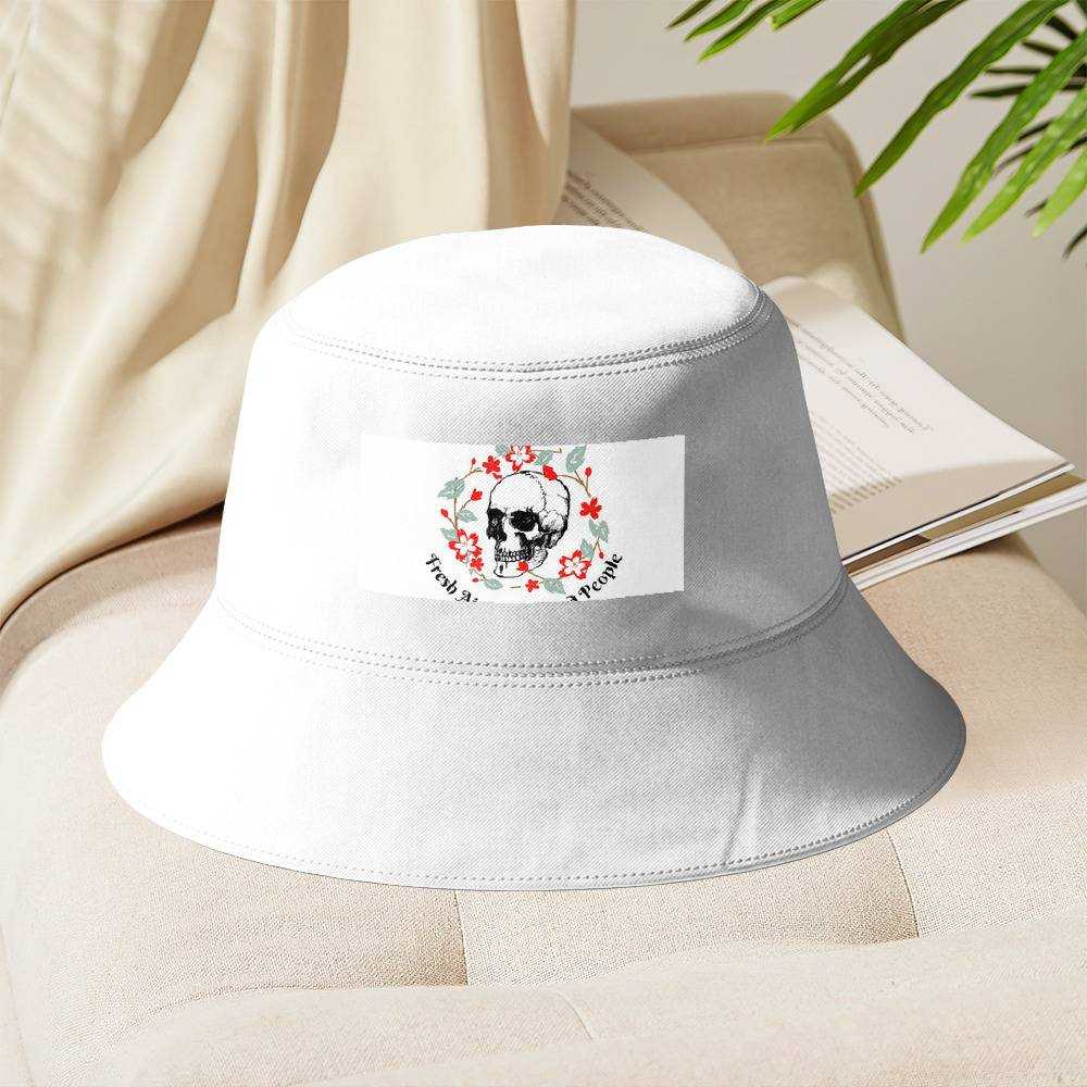 Morbid Podcast Bucket Hat Unisex Sun Hat Gifts for Morbid Podcast Fans Fresh Air is for Dead People Circle Fisherman Hat