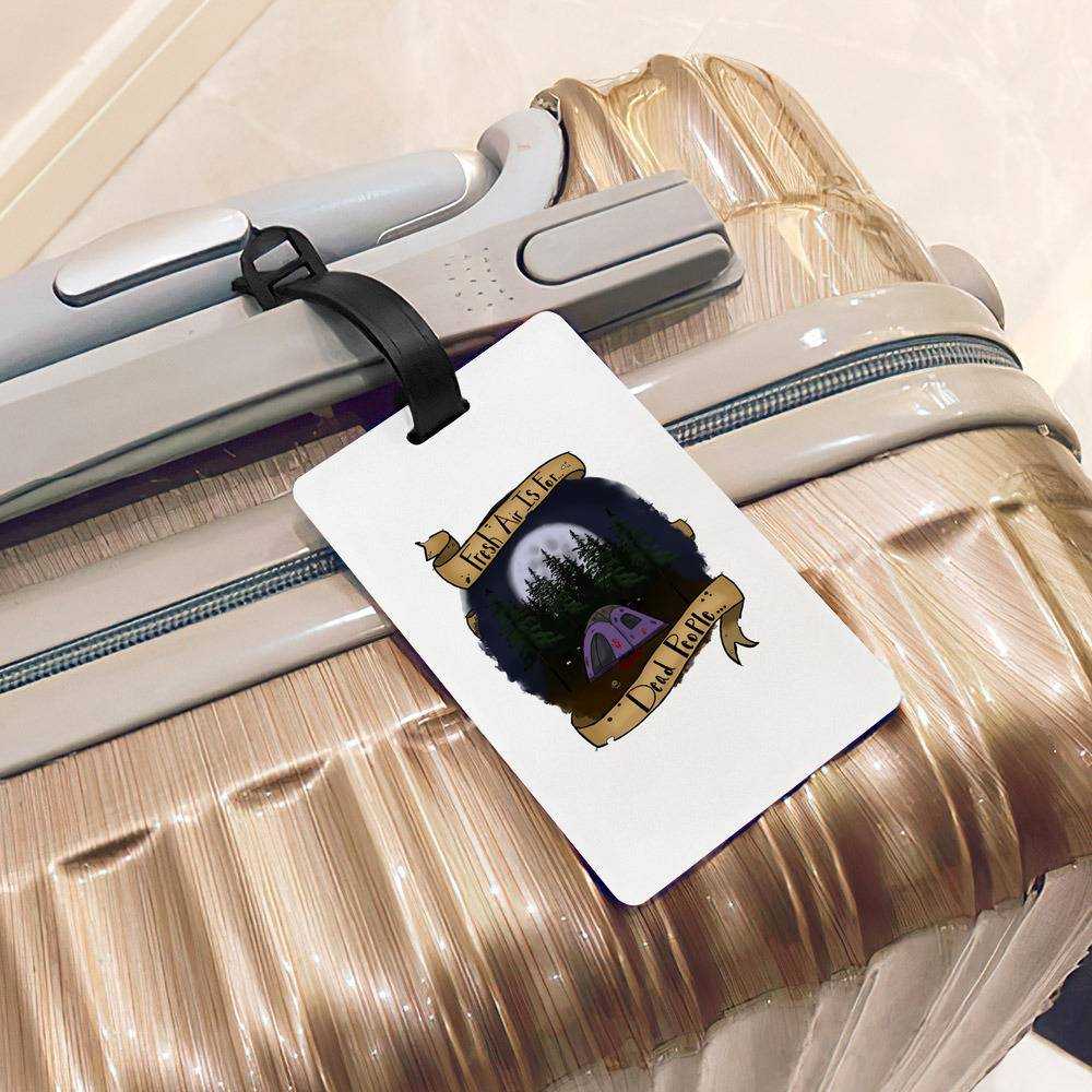 Morbid Podcast Luggage Tag Classic Celebrity Luggage Tag Don't Hike by Morbid Podcast Luggage Tag