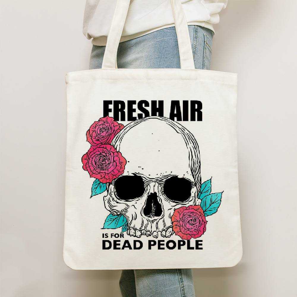Morbid Podcast Totebag Classic Celebrity Totebag Fresh Air is for Dead People Totebag