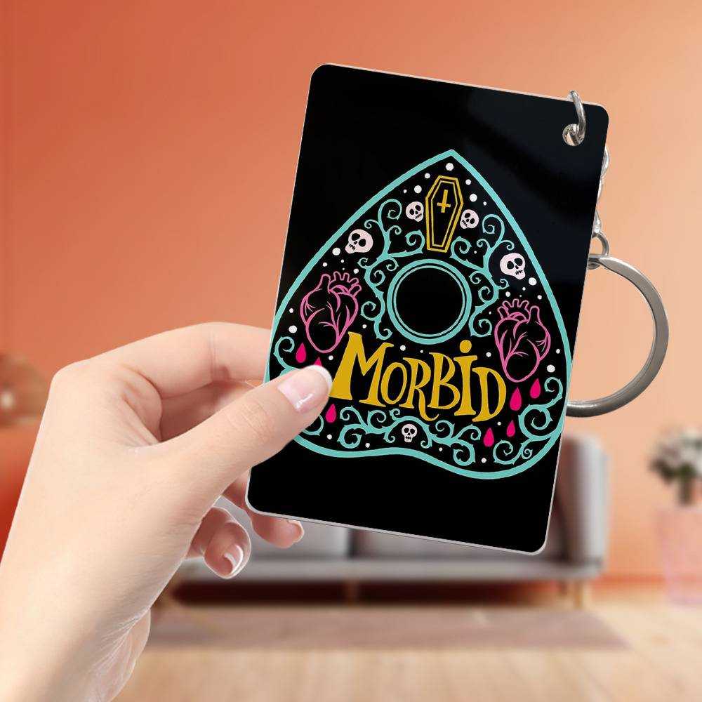 Morbid Podcast Keychain Classic Celebrity Keychain Ouija Planchette by Morbid Podcast Keychain