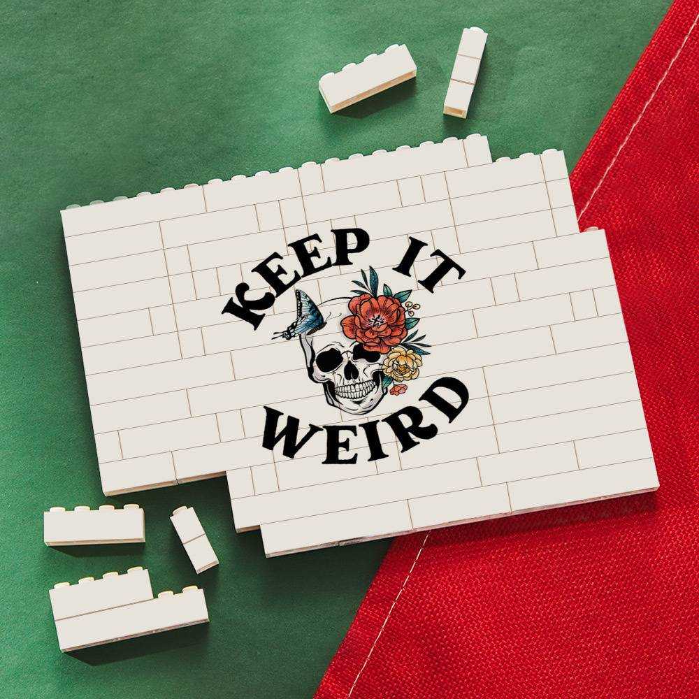 Morbid Podcast Merch Building Blocks Gift for Fans Keep it Weird Building Blocks