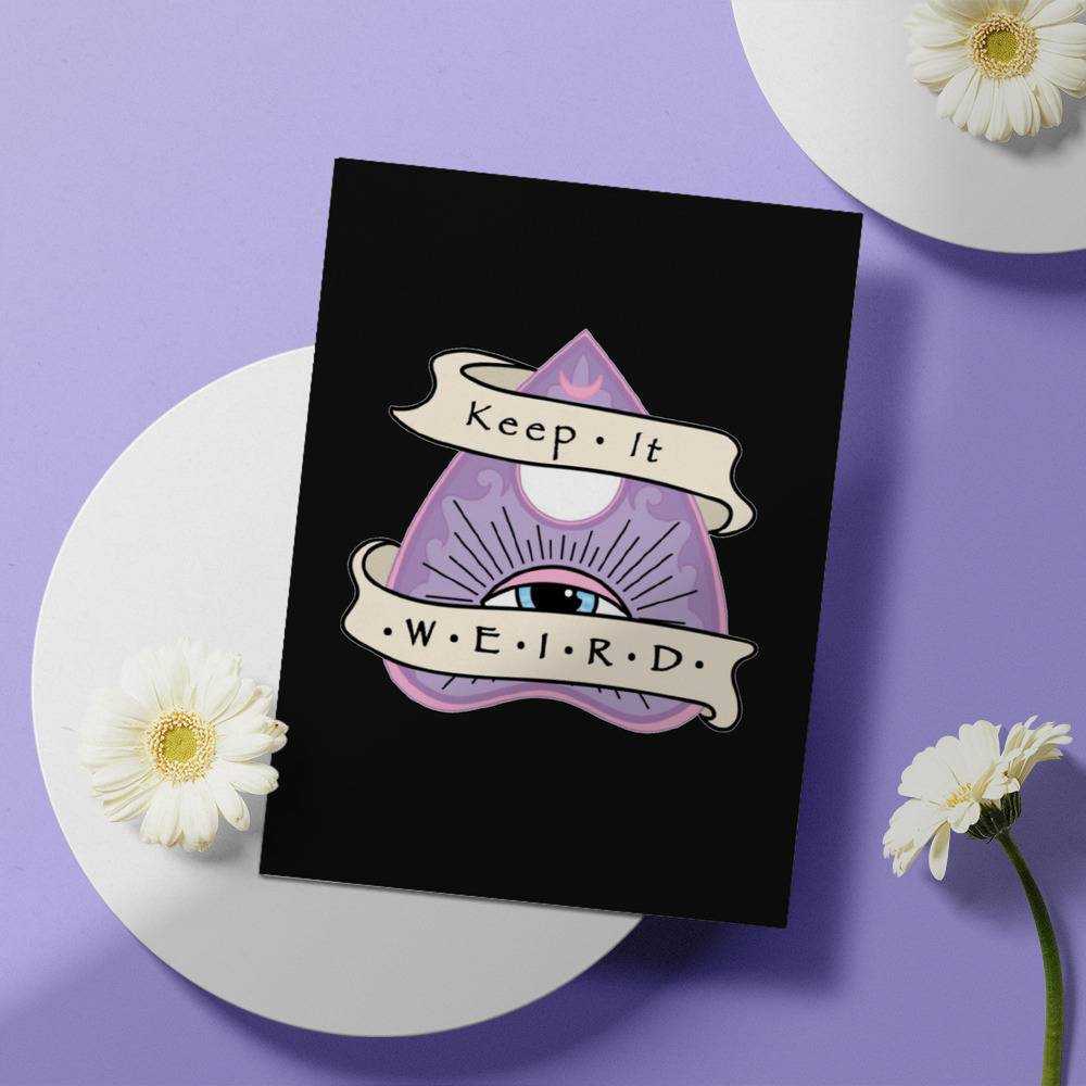 Morbid Podcast Greeting Card Classic Celebrity Greeting Card Morbid Ouija Planchette by Morbid Podcast Greeting Card