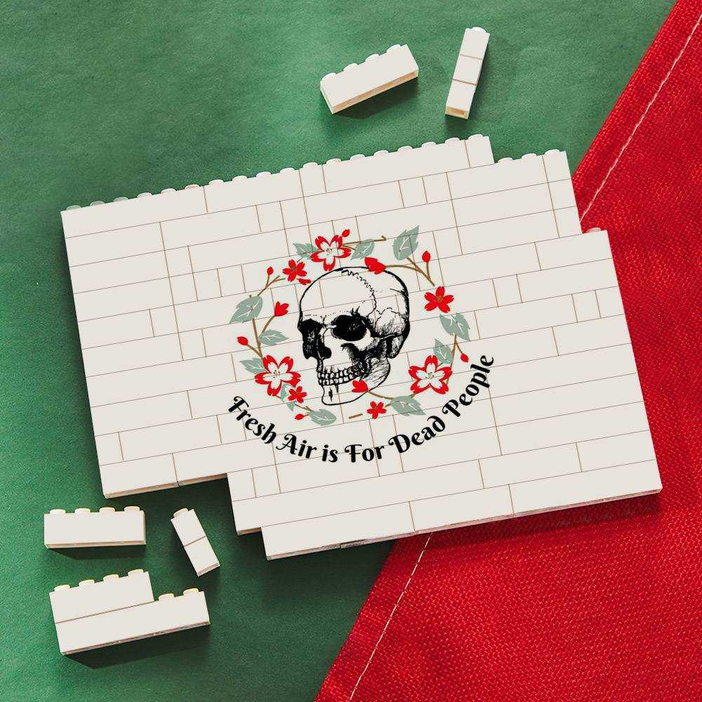 Morbid Podcast Merch Building Blocks Gift for Fans Fresh Air is for Dead People Circle Building Blocks