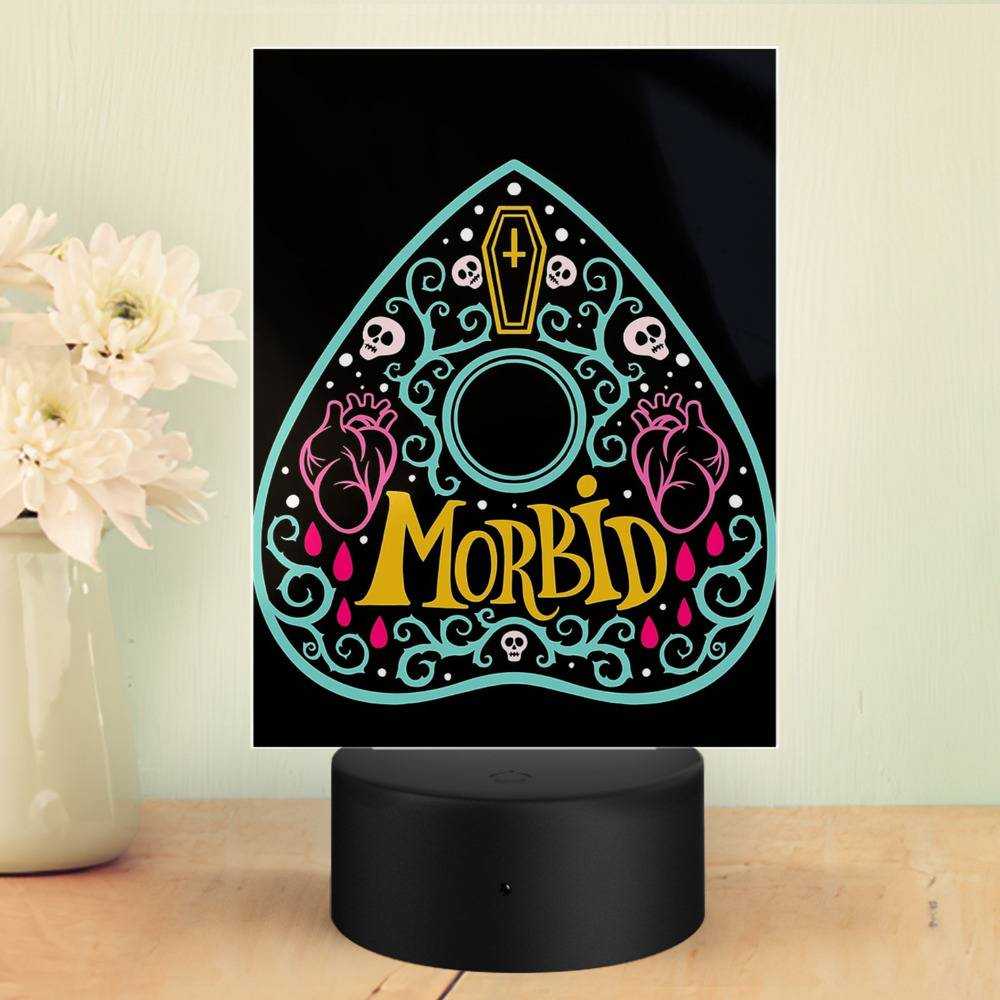 Morbid Podcast Lamp Classic Celebrity Night Light Ouija Planchette by Morbid Podcast Lamp with Plastic Base