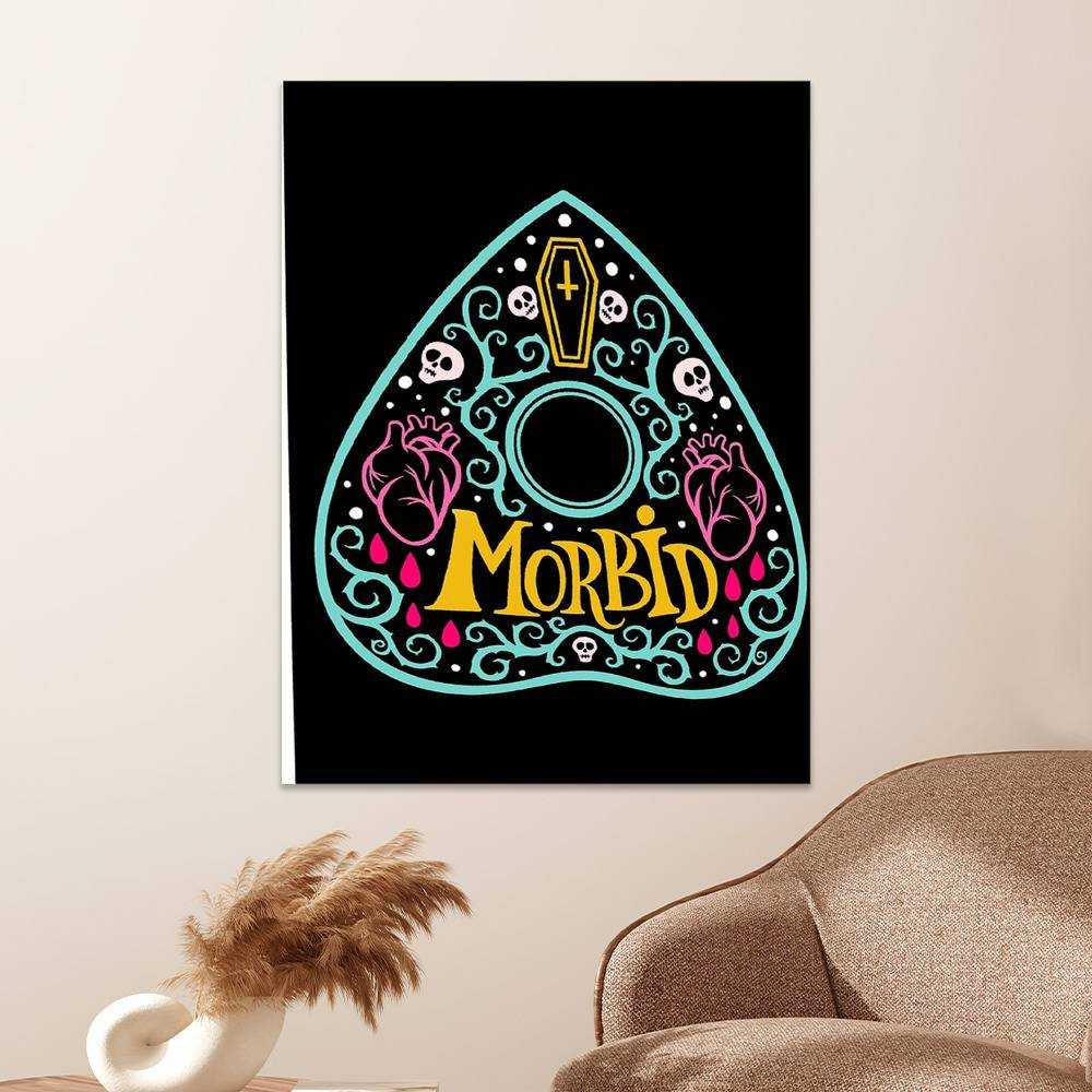 Morbid Podcast Merch Poster Art Wall Poster Sticky Poster Gift for Fans Ouija Planchette Poster