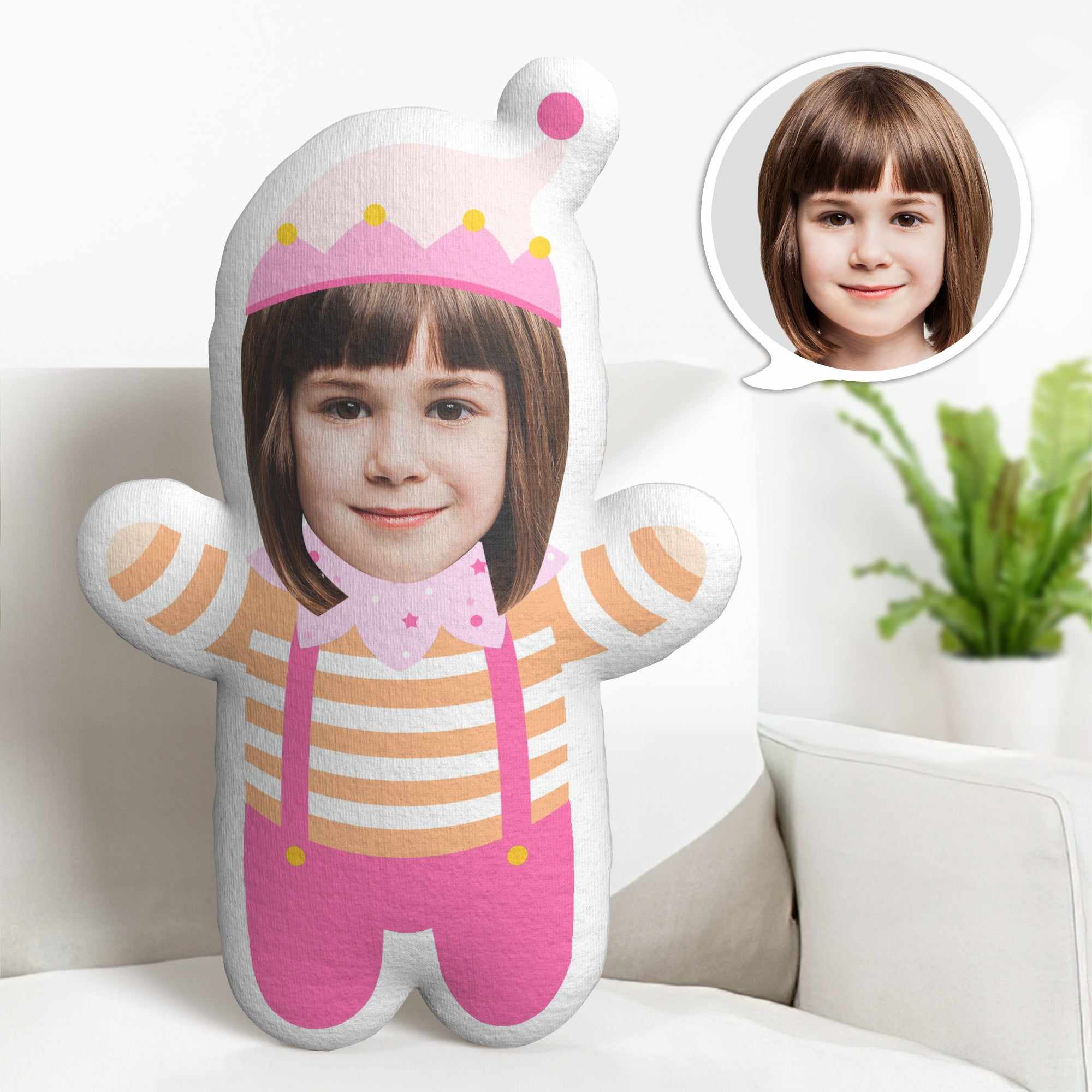 Christmas Gifts Minime Throw Pillow Custom Face Pillow Personalized Fairy Minime Pillow Gifts