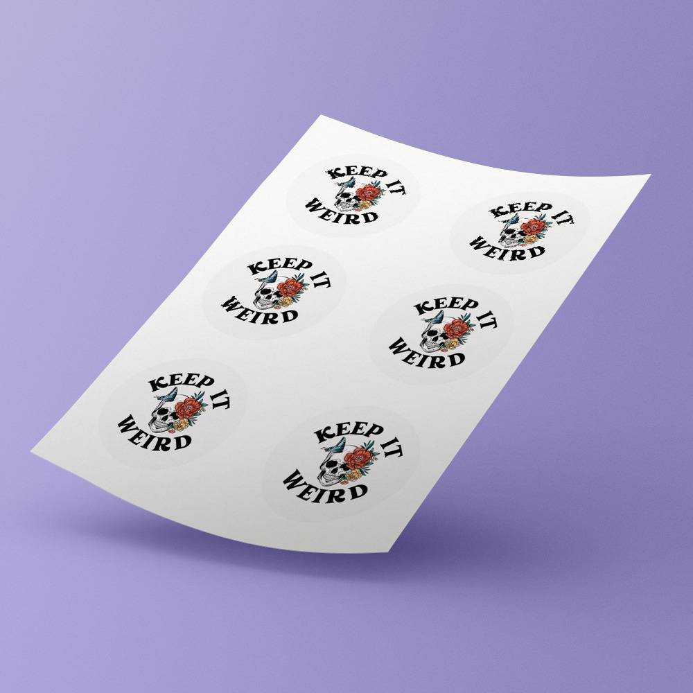 Morbid Podcast round stickers decorative stickers gift for fans Keep it Weird