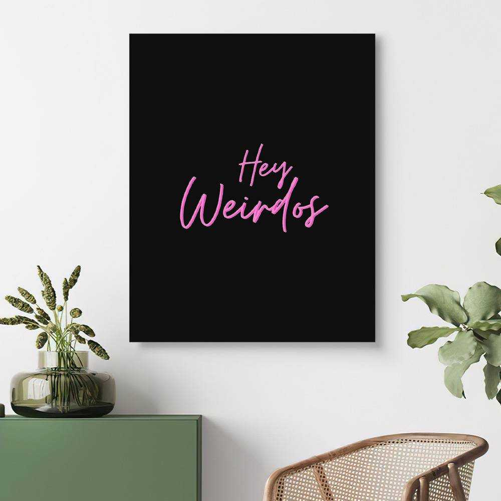 Morbid Podcast Canvas Classic Celebrity Canvas Hey Weirdos by Morbid Podcast Canvas