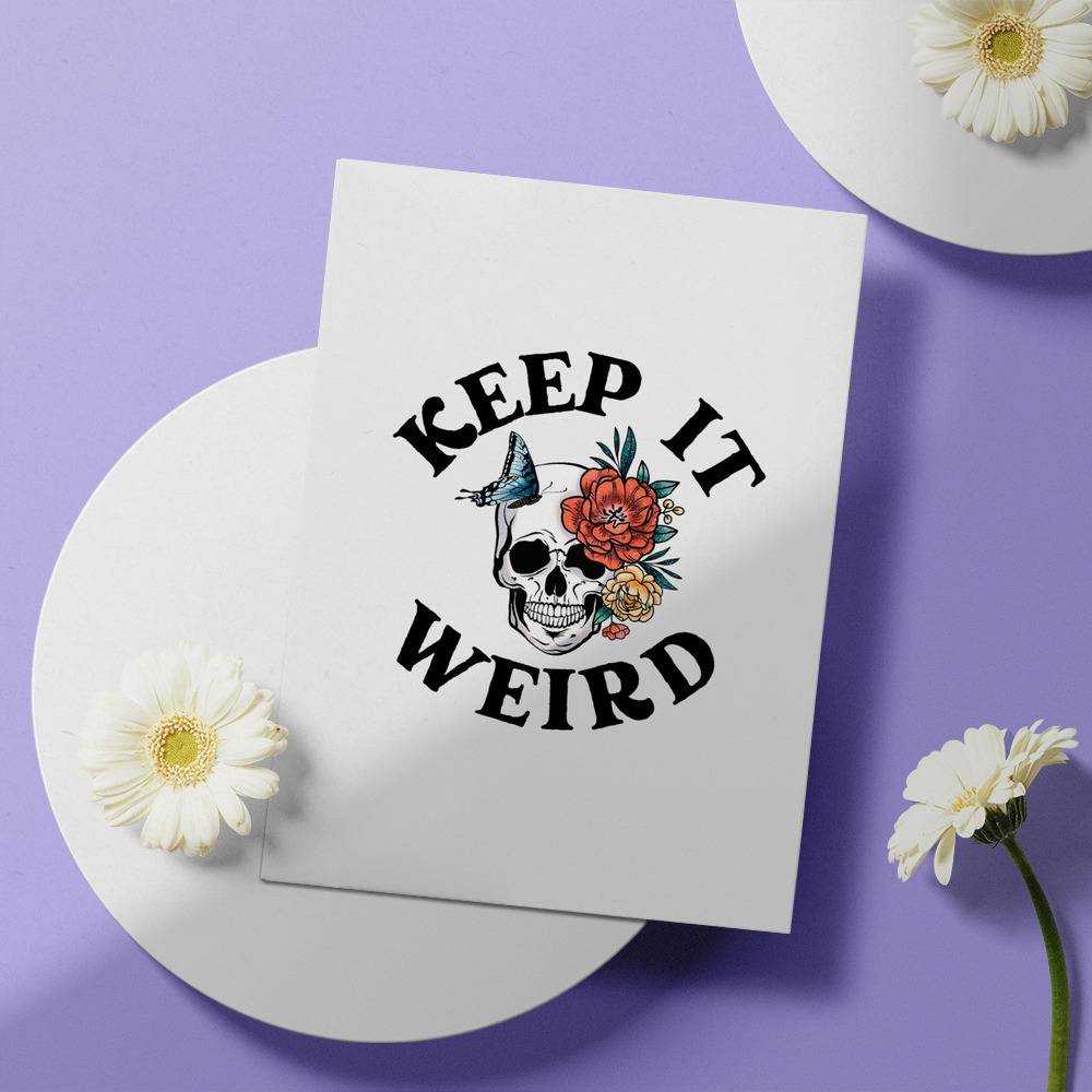Morbid Podcast Greeting Card Classic Celebrity Greeting Card Keep it Weird by Morbid Podcast Greeting Card