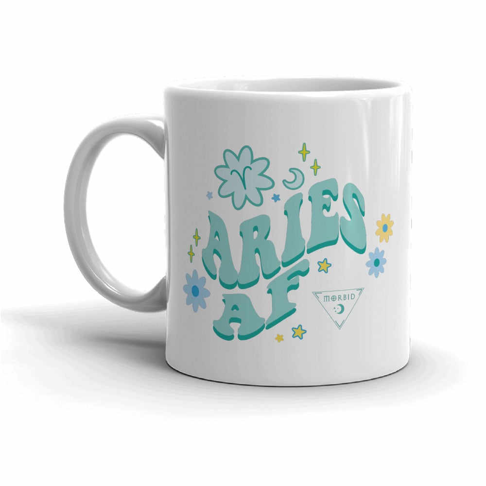Aries Morbid Groovy Zodiac Signs Personalized Mug