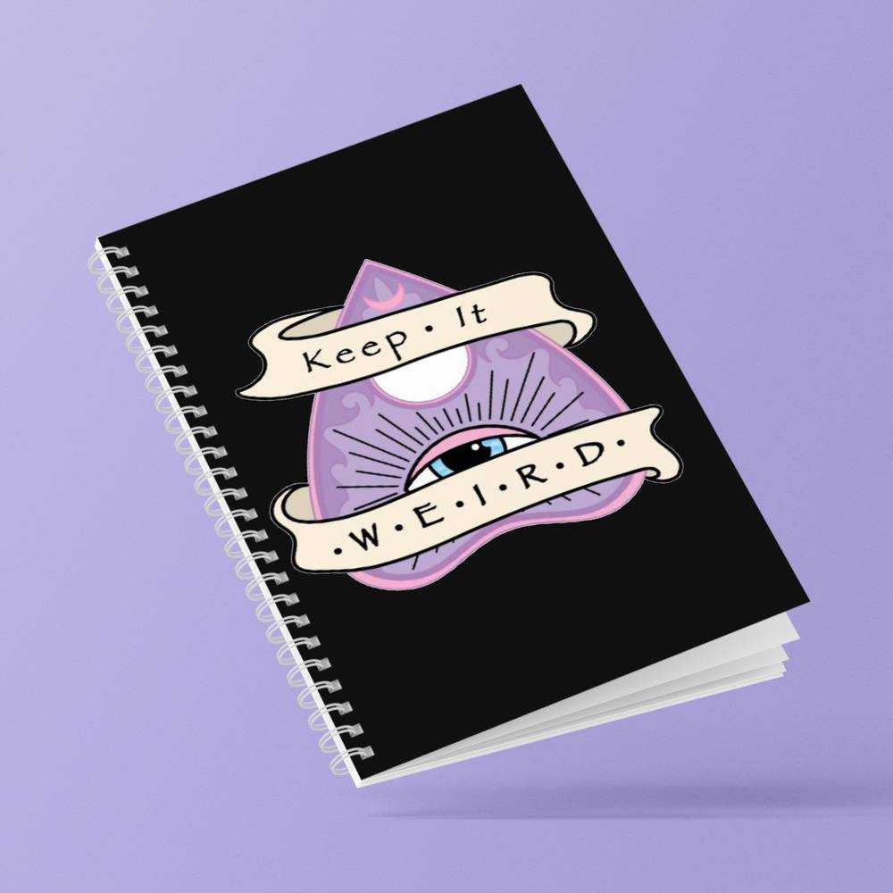 Morbid Podcast Spiral Bound Notebook Journal Diary Gift for Fans Morbid Ouija Planchette Notebook