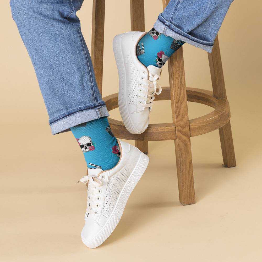 Morbid Podcast Socks Custom Photo Socks Classic Slate Socks Blue