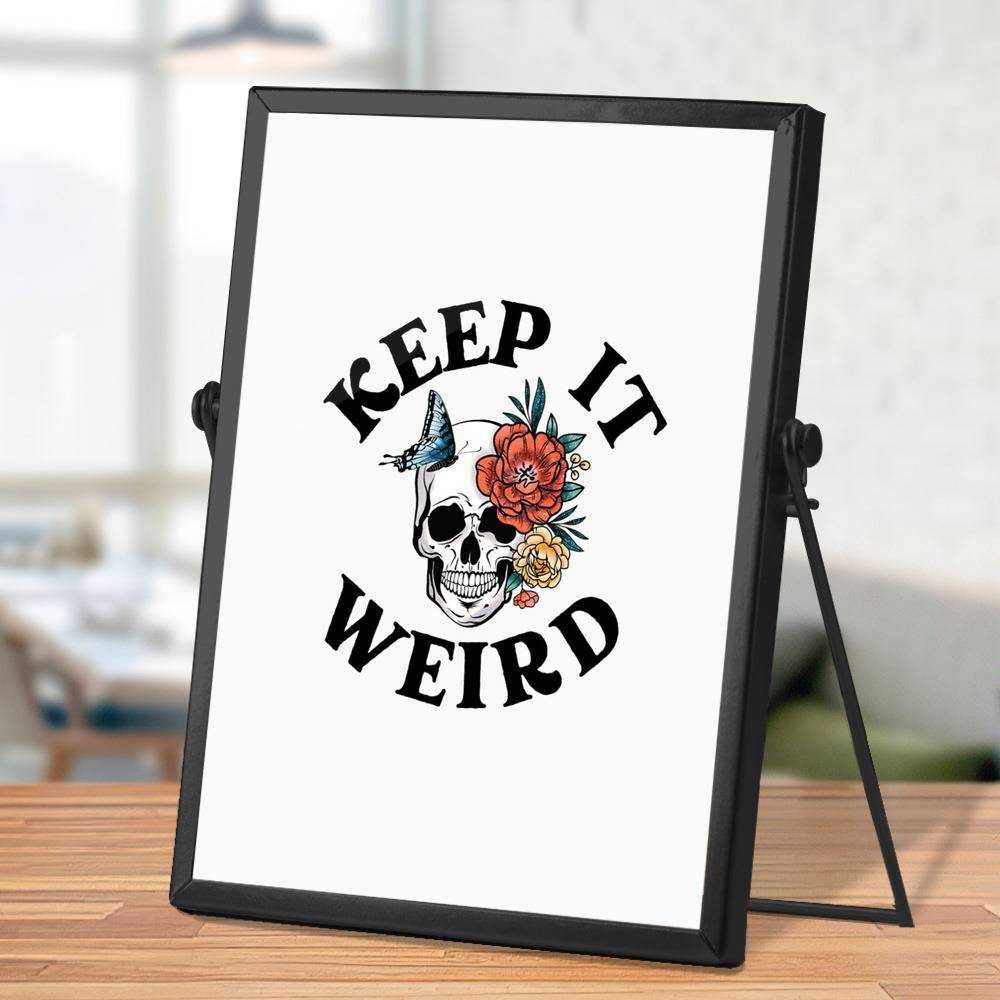 Morbid Podcast Plaque Classic Celebrity Plaque Keep it Weird by Morbid Podcast Plaque with Black Frame