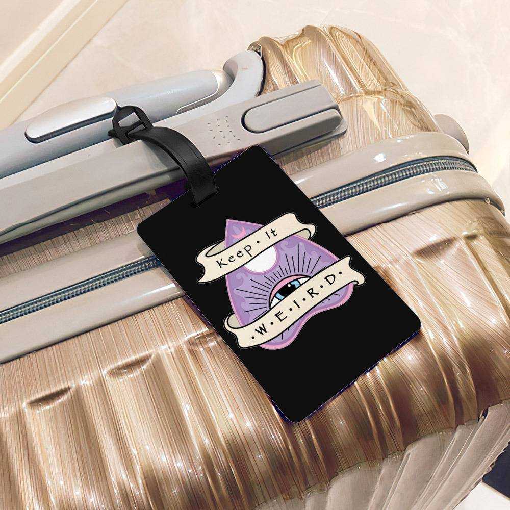 Morbid Podcast Luggage Tag Classic Celebrity Luggage Tag Morbid Ouija Planchette by Morbid Podcast Luggage Tag