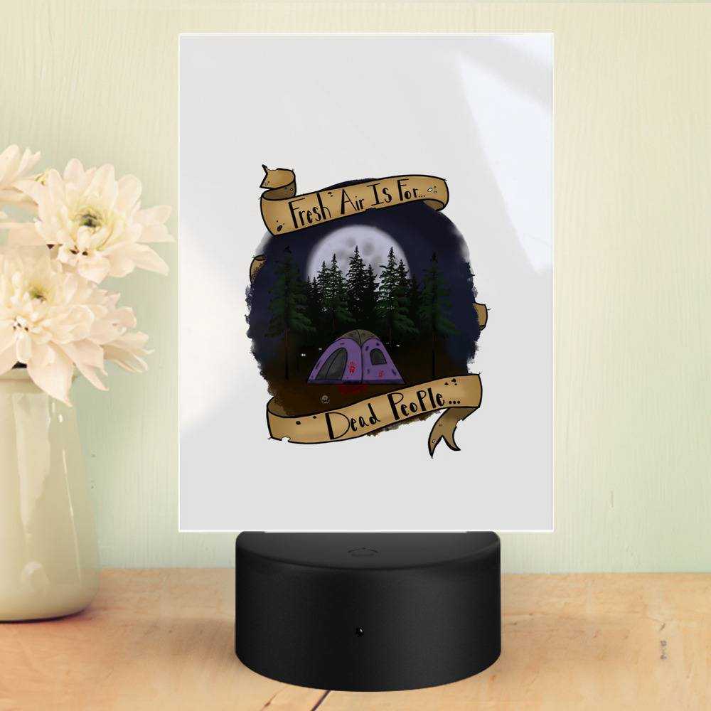 Morbid Podcast Lamp Classic Celebrity Night Light Don't Hike by Morbid Podcast Lamp with Plastic Base