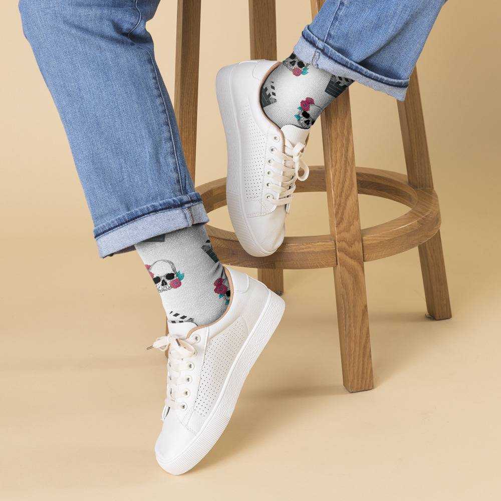 Morbid Podcast Socks Custom Photo Socks Classic Slate Socks White