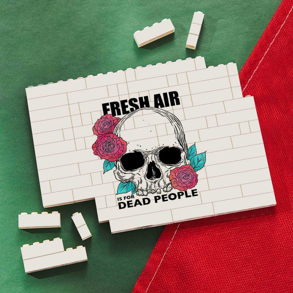 Morbid Podcast Merch Building Blocks Gift for Fans Fresh Air is for Dead People Building Blocks