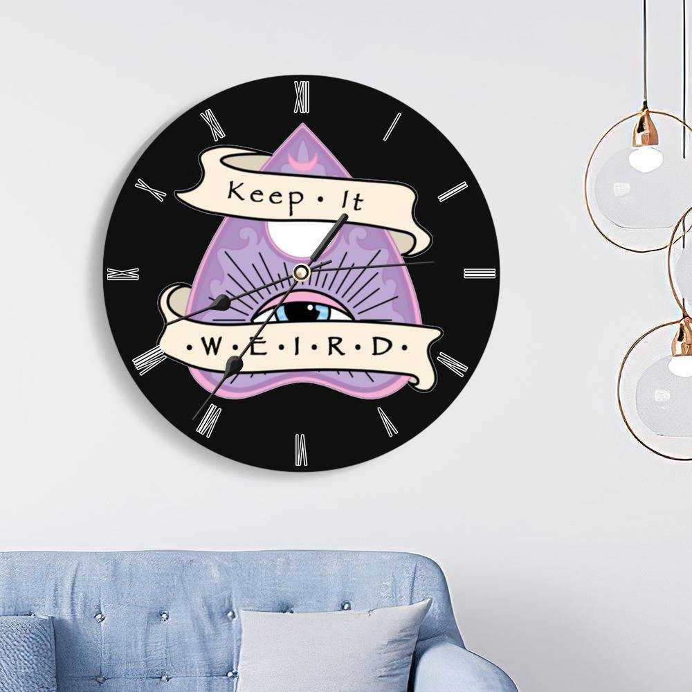 Morbid Podcast Round Wall Clock Home Decor Wall Clock Gifts for Morbid Podcast Fans Morbid Ouija Planchette Wall Clock