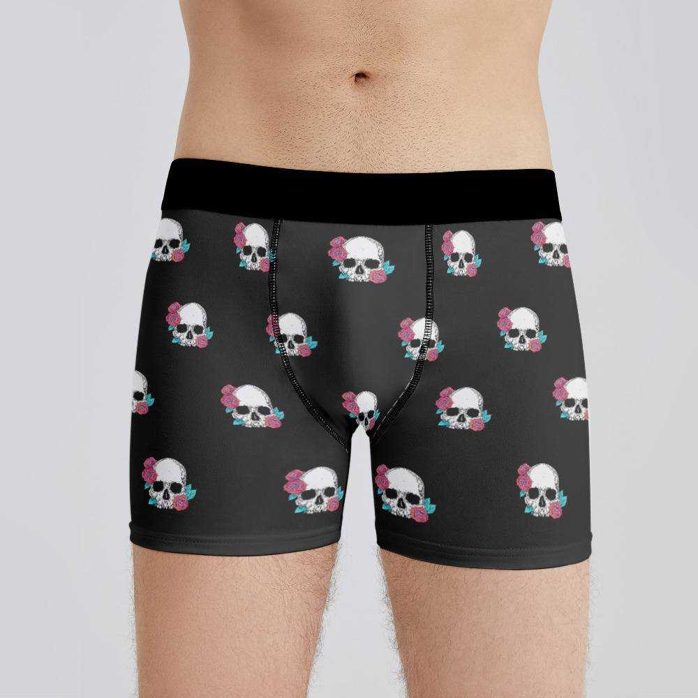 Morbid Podcast Boxers Custom Photo Boxers Men's Underwear Plain Black Boxers