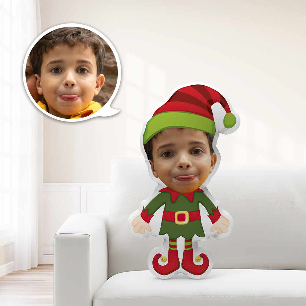 Personalized Minime Christmas Elf In Green Throw Pillow Unique Personalized Minime Throw Doll Give Your Child The Most Meaningful Gift