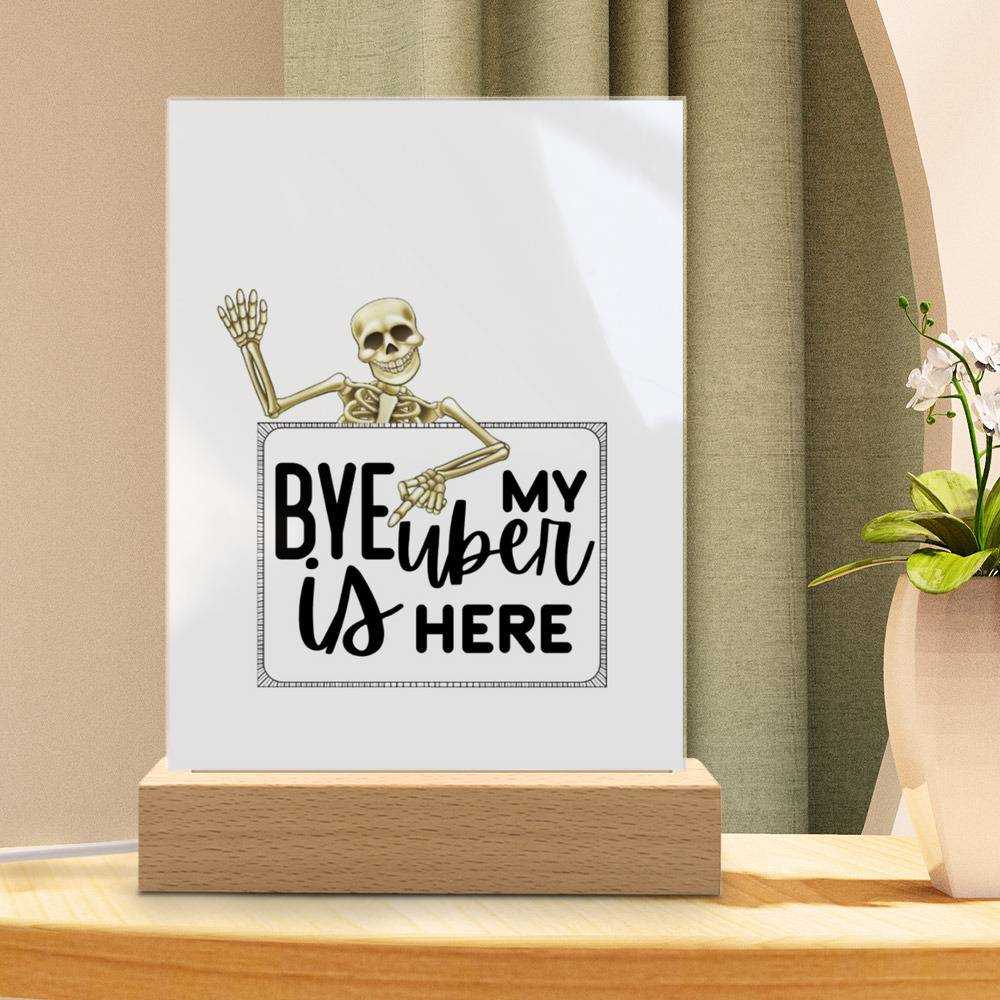 Morbid Podcast Lamp Classic Celebrity Night Light Morbid Bye by Morbid Podcast Lamp with Wooden Base