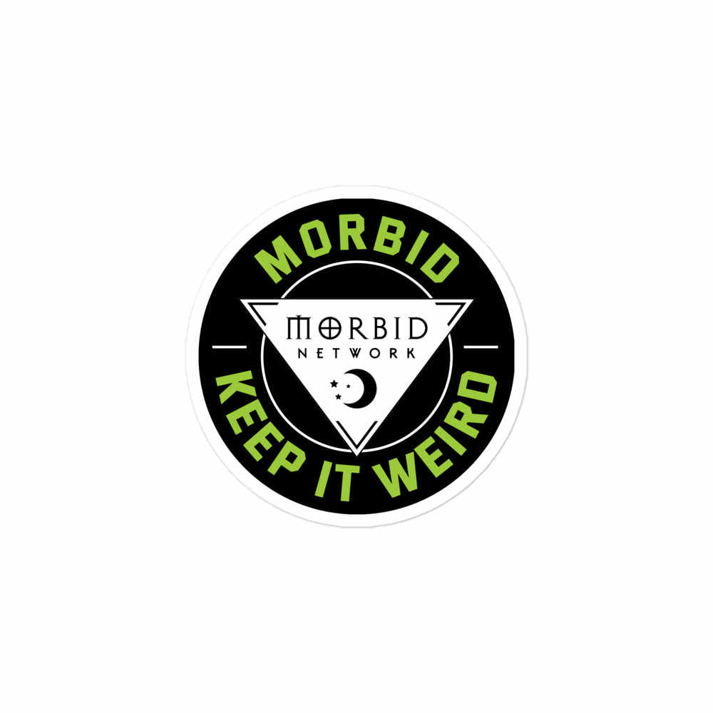 Morbid Network Keep It Weird Patch Art Die Cut Sticker, Morbid Podcast Sticker#2