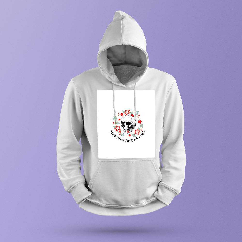 Morbid Podcast Hoodie Classic Celebrity Hoodie Fresh Air is for Dead People Circle Hoodie