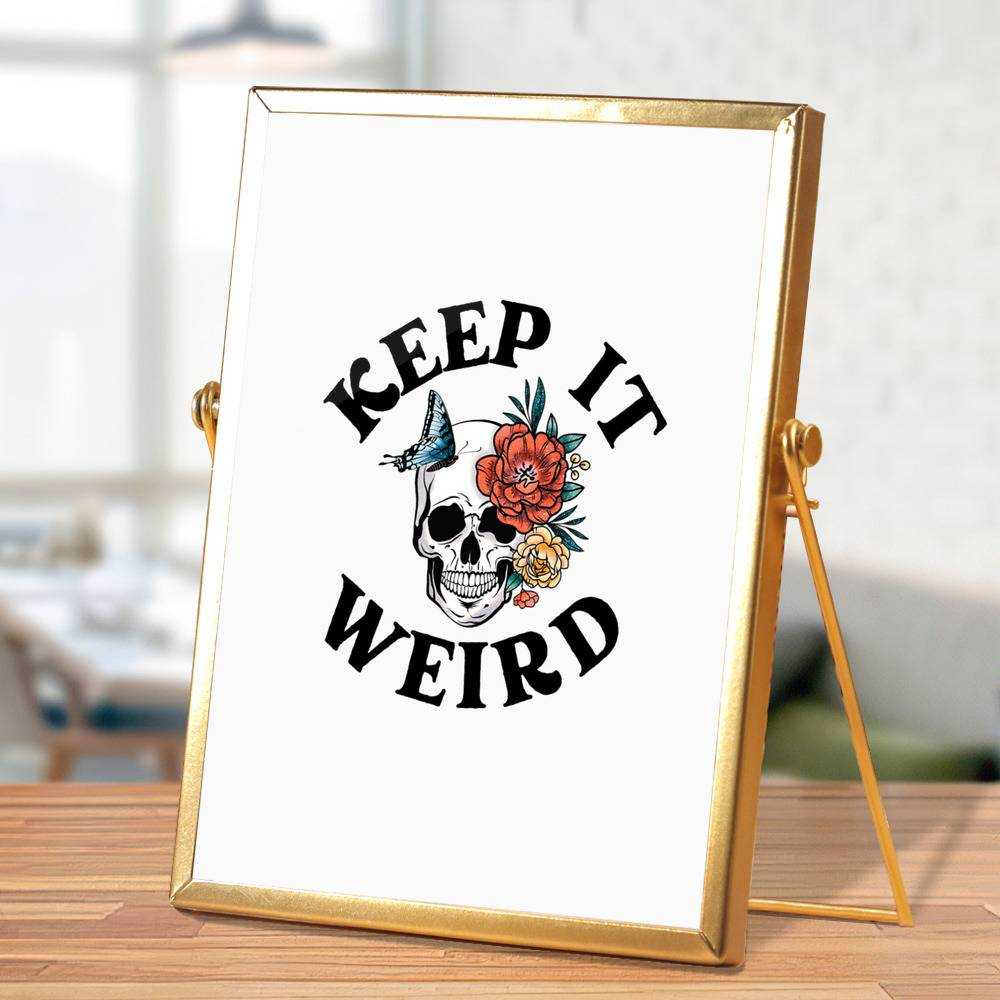 Morbid Podcast Plaque Classic Celebrity Plaque Keep it Weird by Morbid Podcast Plaque with Golden Frame