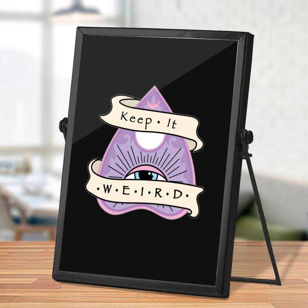 Morbid Podcast Plaque Classic Celebrity Plaque Morbid Ouija Planchette by Morbid Podcast Plaque with Black Frame