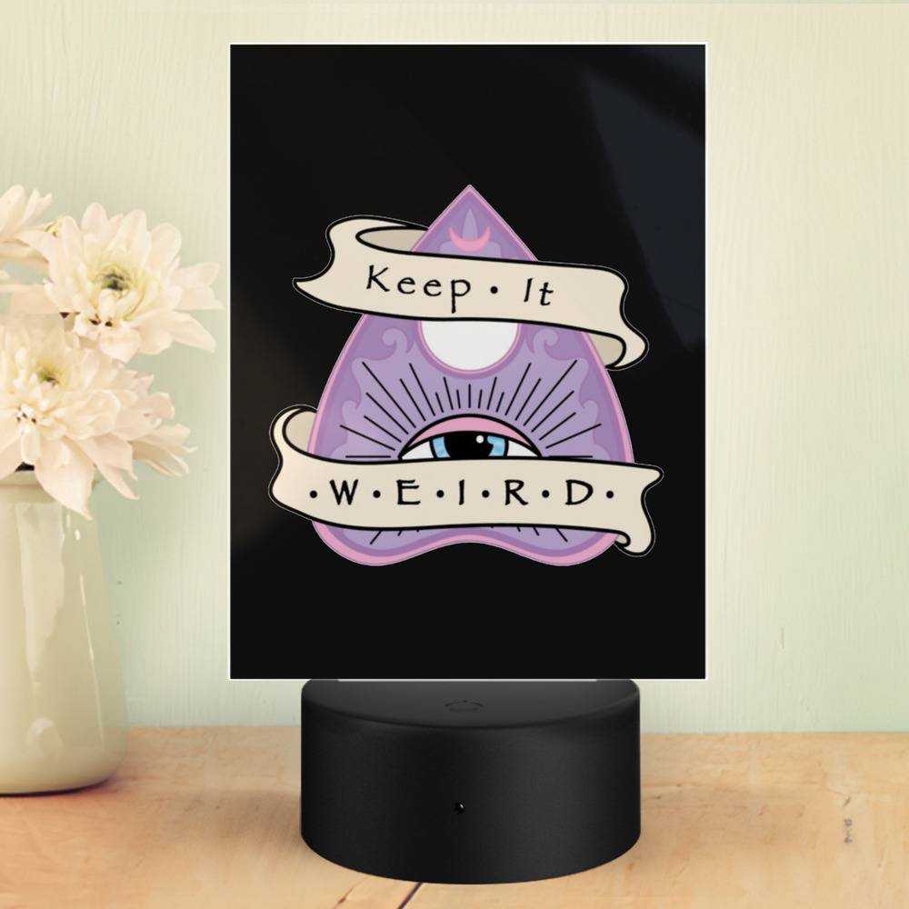 Morbid Podcast Lamp Classic Celebrity Night Light Morbid Ouija Planchette by Morbid Podcast Lamp with Plastic Base