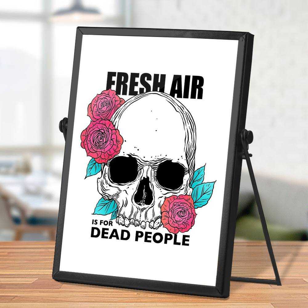 Morbid Podcast Plaque Classic Celebrity Plaque Fresh Air is for Dead People by Morbid Podcast Plaque with Black Frame