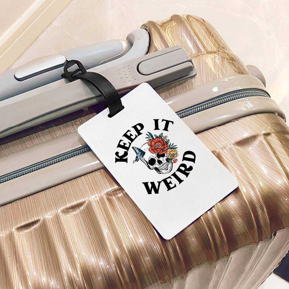 Morbid Podcast Luggage Tag Classic Celebrity Luggage Tag Keep it Weird by Morbid Podcast Luggage Tag