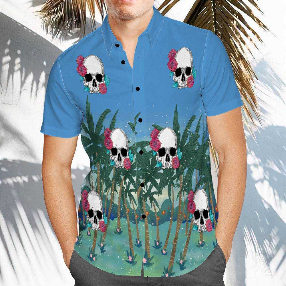 Morbid Podcast Hawaiian Shirt Custom Photo Hawaiian Shirt Blue Coconut Grove Hawaiian Shirt