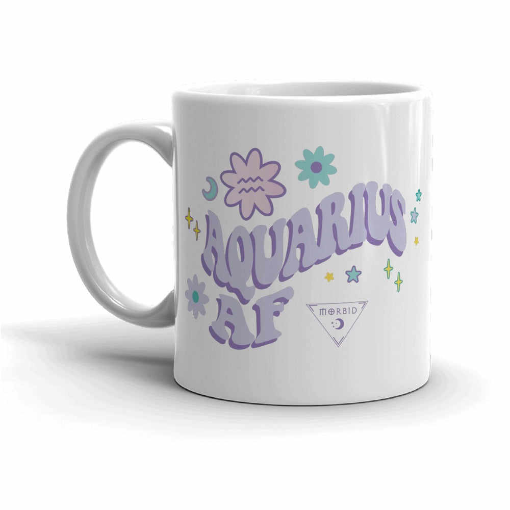 Aquarius Morbid Groovy Zodiac Signs Personalized Mug
