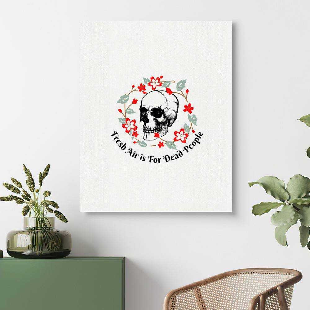 Morbid Podcast Canvas Classic Celebrity Canvas Fresh Air is for Dead People Circle by Morbid Podcast Canvas