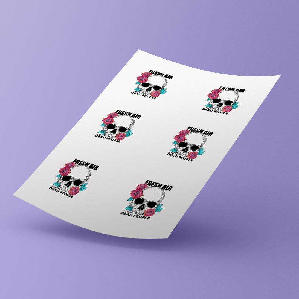 Morbid Podcast round stickers decorative stickers gift for fans Fresh Air is for Dead People