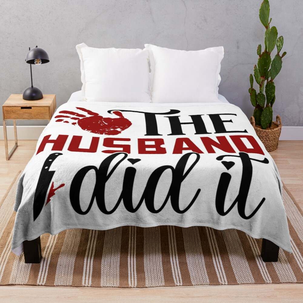 The Husband Did It Blanket, Crime Quotes Blanket