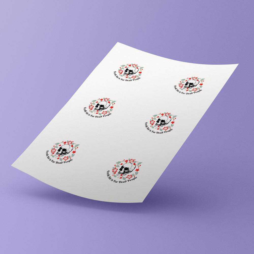 Morbid Podcast round stickers decorative stickers gift for fans Fresh Air is for Dead People Circle