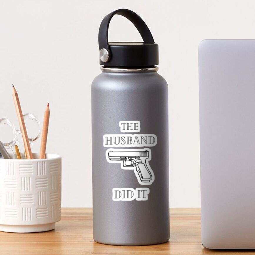True Crime Fan The Husband Did It Sticker, Morbid Podcast Sticker