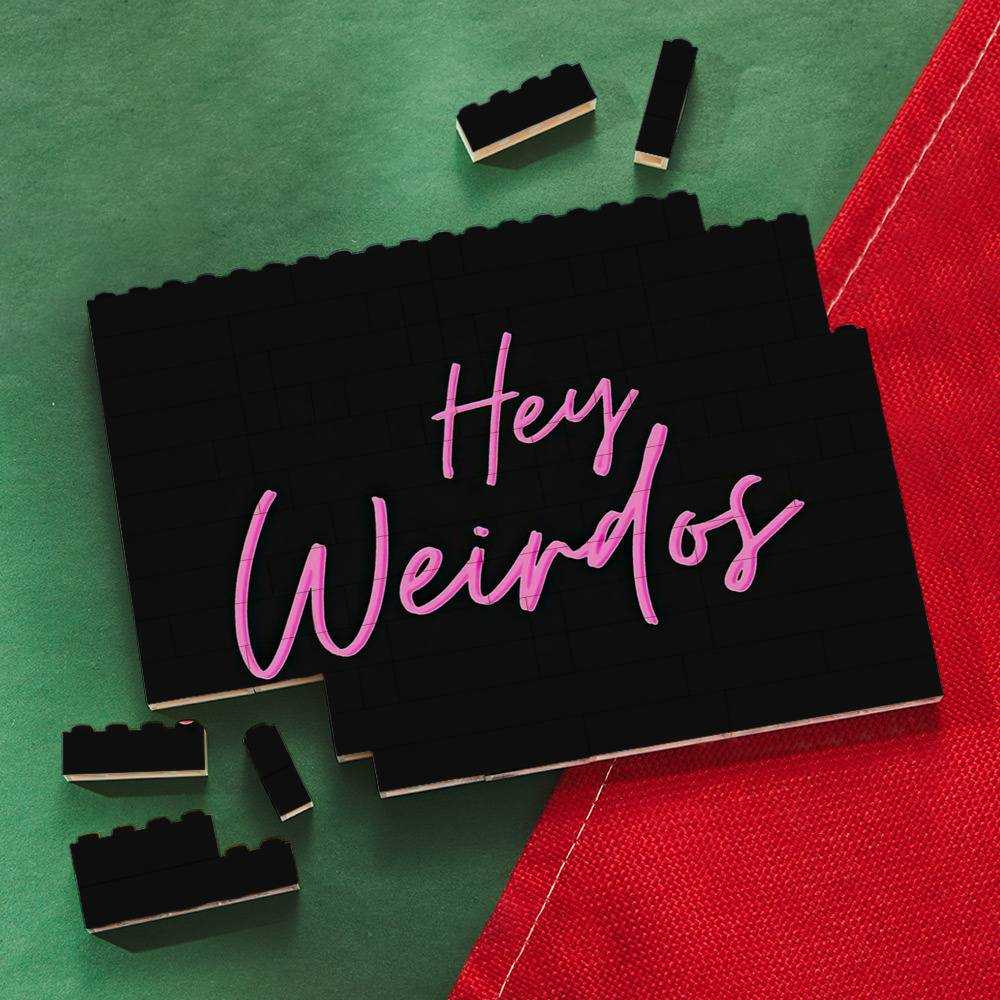 Morbid Podcast Merch Building Blocks Gift for Fans Hey Weirdos Building Blocks