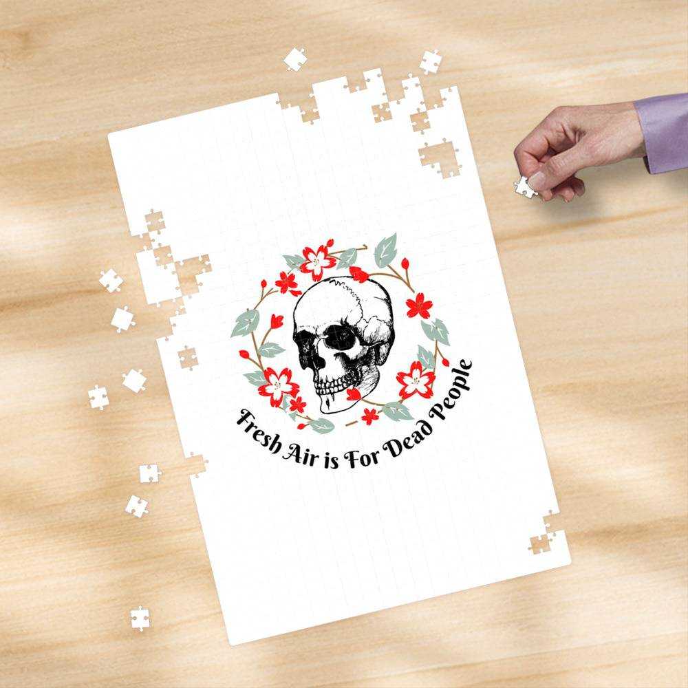 Morbid Podcast Puzzle Fresh Air is for Dead People Circle Puzzle