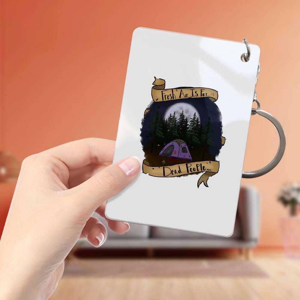 Morbid Podcast Keychain Classic Celebrity Keychain Don't Hike by Morbid Podcast Keychain
